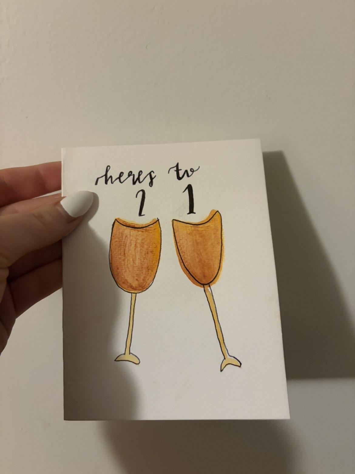 21st birthday drink themed card